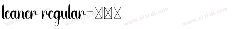 leaner regular字体转换